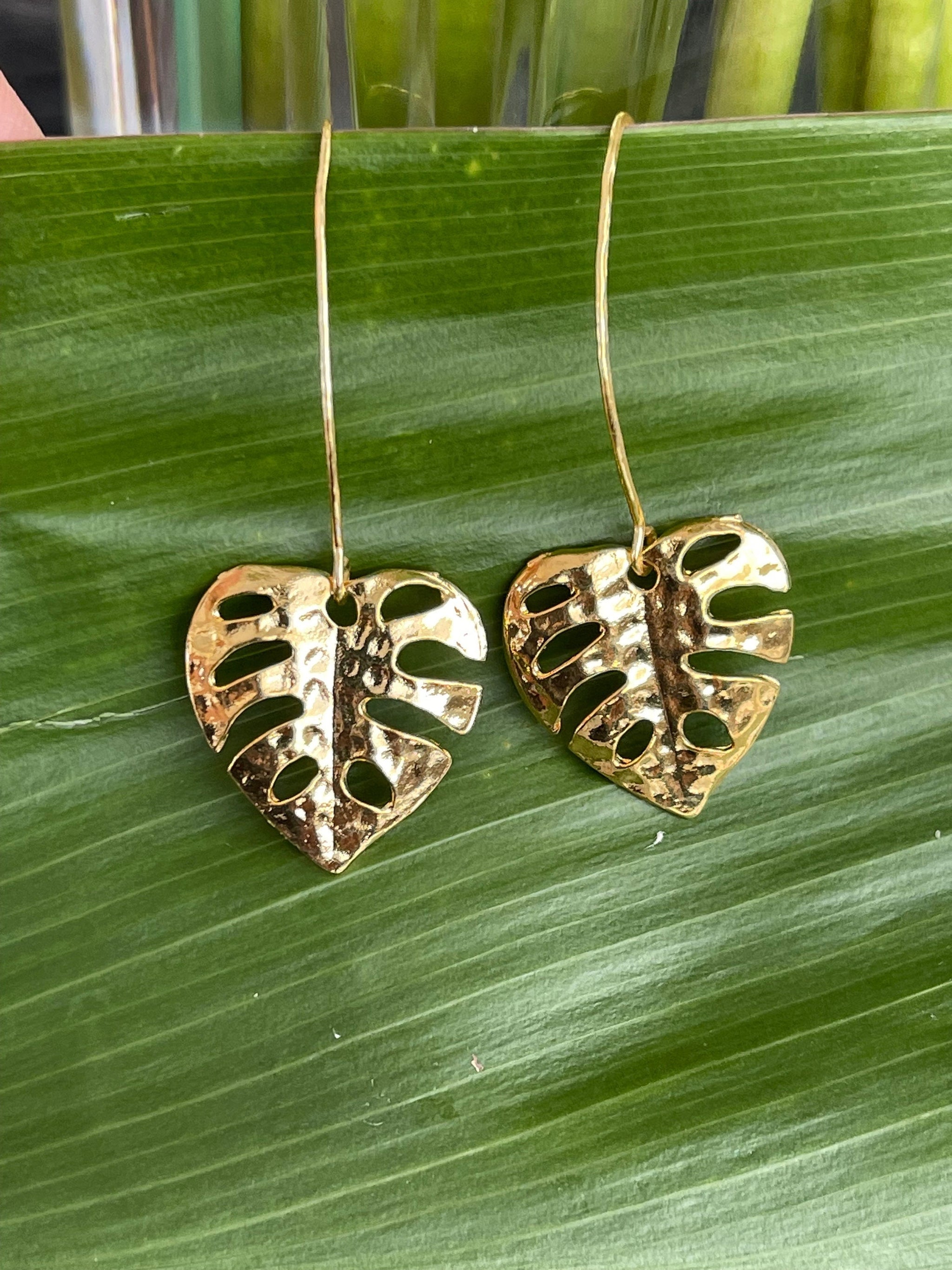 Monstera hotsell Leaf Earrings